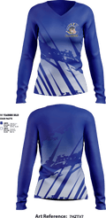 Lakeview Spartans 38287795 Women's Long Sleeve V-neck Shirt - 5