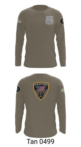 Long Sleeve Performance Shirt, Co-op City Police Department, Police, Teamtime, Team time, sublimation, custom sports apparel, team uniforms, spirit wear, spiritwear, sports uniforms, custom shirts, team store, custom team store, fundraiser sports, apparel fundraiser
