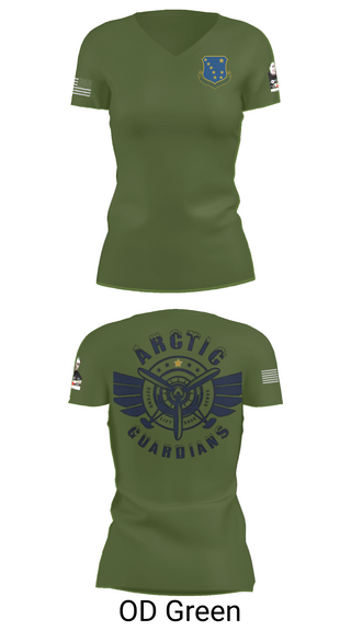 Womens Short Sleeve Vneck Shirt, 176th Medical Group, , Teamtime, Team time, sublimation, custom sports apparel, team uniforms, spirit wear, spiritwear, sports uniforms, custom shirts, team store, custom team store, fundraiser sports, apparel fundraiser