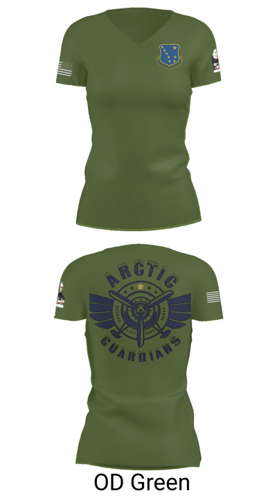 176th Medical Group 86455833 Women's Short Sleeve V-neck Shirt - 48