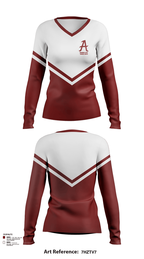 Womens Long Sleeve Vneck Shirt, Ardmore High School Cheer, Cheer, Teamtime, Team time, sublimation, custom sports apparel, team uniforms, spirit wear, spiritwear, sports uniforms, custom shirts, team store, custom team store, fundraiser sports, apparel fundraiser