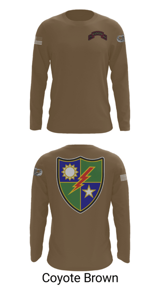 Long Sleeve Performance Shirt, 75th Ranger Regiment, Army, Teamtime, Team time, sublimation, custom sports apparel, team uniforms, spirit wear, spiritwear, sports uniforms, custom shirts, team store, custom team store, fundraiser sports, apparel fundraiser