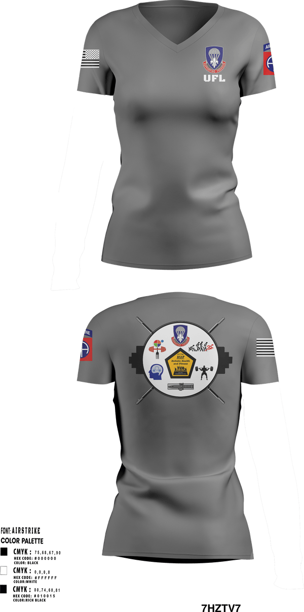 Womens Short Sleeve Vneck Shirt, 82nd ADSB H2F, Army, Teamtime, Team time, sublimation, custom sports apparel, team uniforms, spirit wear, spiritwear, sports uniforms, custom shirts, team store, custom team store, fundraiser sports, apparel fundraiser
