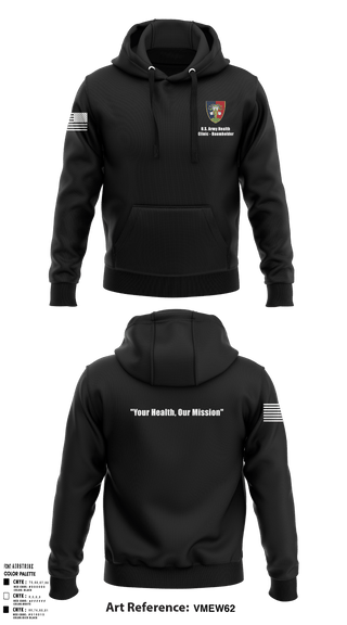 Hoodie, U.S. Army Health Clinic - Baumholder, Army, Teamtime, Team time, sublimation, custom sports apparel, team uniforms, spirit wear, spiritwear, sports uniforms, custom shirts, team store, custom team store, fundraiser sports, apparel fundraiser