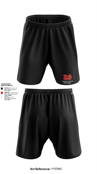 Athletic Shorts With Pockets, Marlboro Dukes, Bowling, Teamtime, Team time, sublimation, custom sports apparel, team uniforms, spirit wear, spiritwear, sports uniforms, custom shirts, team store, custom team store, fundraiser sports, apparel fundraiser