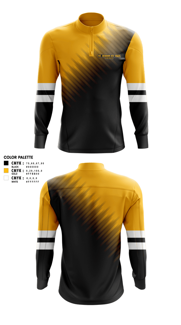 Quarter Zip Jacket, Mt. Hebron Ice Vikes, Ice Hockey, Teamtime, Team time, sublimation, custom sports apparel, team uniforms, spirit wear, spiritwear, sports uniforms, custom shirts, team store, custom team store, fundraiser sports, apparel fundraiser
