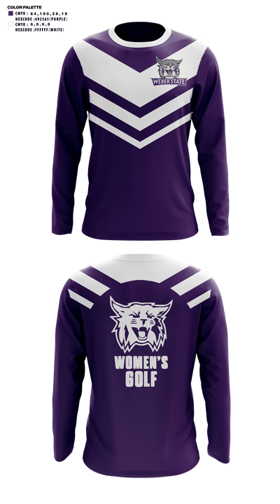 Weber State University Golf 27830291 Long Sleeve Performance Shirt - 41