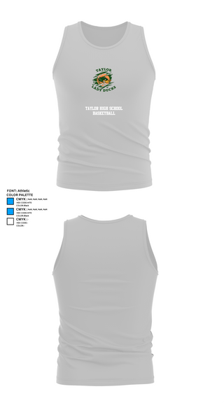 Tank Top, Taylor High School Basketball, Women's Basketball, Teamtime, Team time, sublimation, custom sports apparel, team uniforms, spirit wear, spiritwear, sports uniforms, custom shirts, team store, custom team store, fundraiser sports, apparel fundraiser