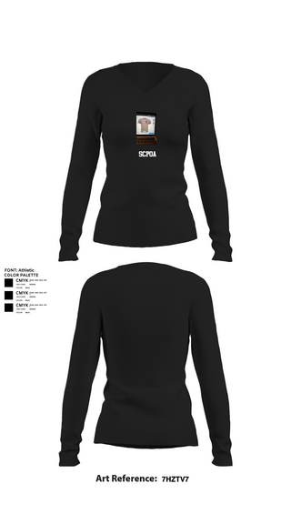 Womens Long Sleeve Vneck Shirt, SCPOA, , Teamtime, Team time, sublimation, custom sports apparel, team uniforms, spirit wear, spiritwear, sports uniforms, custom shirts, team store, custom team store, fundraiser sports, apparel fundraiser