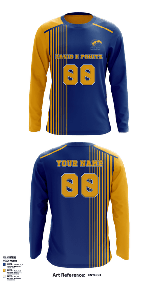 Long Sleeve Performance Shirt, David H Ponitz Career Technology Center Volleyball, Men's Volleyball, Teamtime, Team time, sublimation, custom sports apparel, team uniforms, spirit wear, spiritwear, sports uniforms, custom shirts, team store, custom team store, fundraiser sports, apparel fundraiser