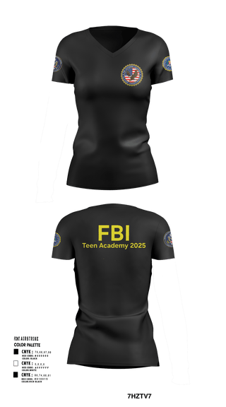Womens Short Sleeve Vneck Shirt, FBI Citizens Academy, , Teamtime, Team time, sublimation, custom sports apparel, team uniforms, spirit wear, spiritwear, sports uniforms, custom shirts, team store, custom team store, fundraiser sports, apparel fundraiser