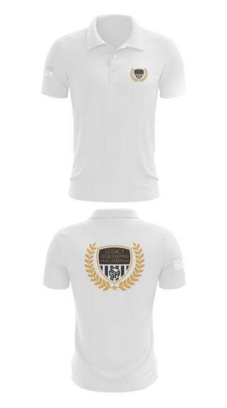Short Sleeve Performance Polo, Legacy Goalkeeping Acadmey, Men's Soccer, Teamtime, Team time, sublimation, custom sports apparel, team uniforms, spirit wear, spiritwear, sports uniforms, custom shirts, team store, custom team store, fundraiser sports, apparel fundraiser