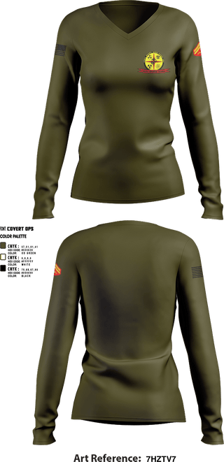 Womens Long Sleeve Vneck Shirt, CBIRF, Marines, Teamtime, Team time, sublimation, custom sports apparel, team uniforms, spirit wear, spiritwear, sports uniforms, custom shirts, team store, custom team store, fundraiser sports, apparel fundraiser