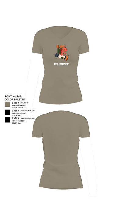 Hellraiser 15365776 Women's Short Sleeve V-neck Shirt - 64