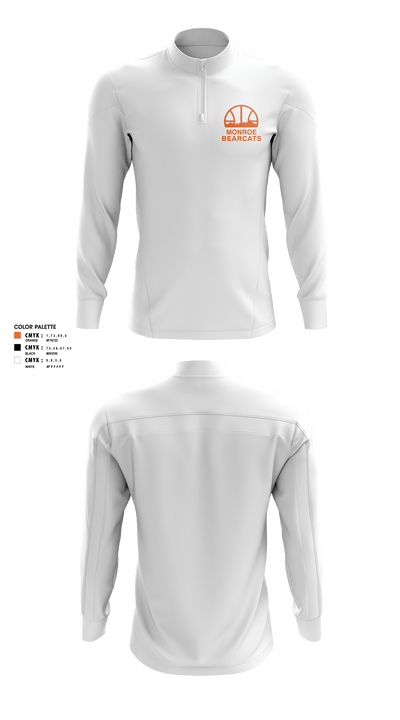 Monroe High School Basketball 86135082 Quarter Zip Jacket - 2