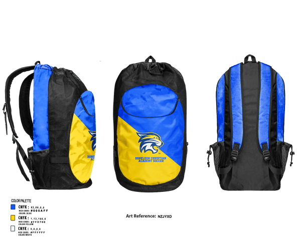 Gear Bag, Donelson Christian Academy Soccer, Men's Soccer, Teamtime, Team time, sublimation, custom sports apparel, team uniforms, spirit wear, spiritwear, sports uniforms, custom shirts, team store, custom team store, fundraiser sports, apparel fundraiser