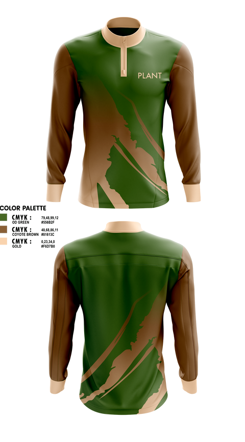 Quarter Zip Jacket, Plant, Wrestling, Teamtime, Team time, sublimation, custom sports apparel, team uniforms, spirit wear, spiritwear, sports uniforms, custom shirts, team store, custom team store, fundraiser sports, apparel fundraiser