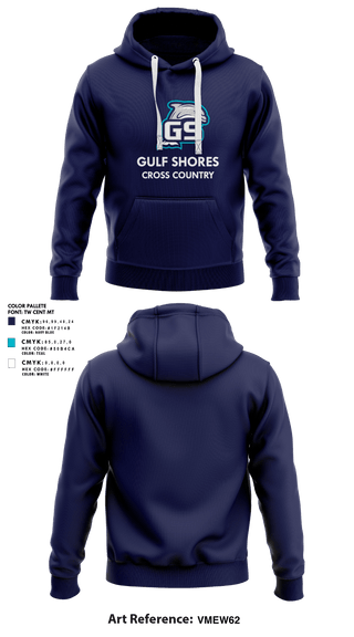 Hoodie, Gulf Shores High School Cross Country, Cross Country, Teamtime, Team time, sublimation, custom sports apparel, team uniforms, spirit wear, spiritwear, sports uniforms, custom shirts, team store, custom team store, fundraiser sports, apparel fundraiser