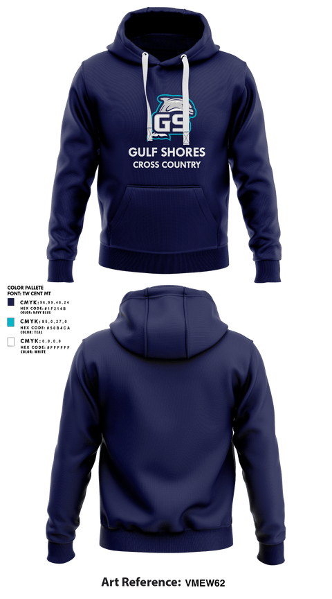 Hoodie, Gulf Shores High School Cross Country, Cross Country, Teamtime, Team time, sublimation, custom sports apparel, team uniforms, spirit wear, spiritwear, sports uniforms, custom shirts, team store, custom team store, fundraiser sports, apparel fundraiser