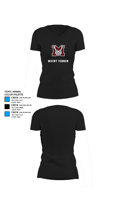 Mount vernon 38553705 Women's Short Sleeve V-neck Shirt - 37
