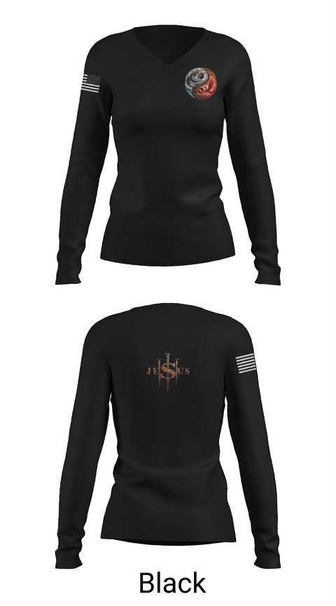 Womens Long Sleeve Vneck Shirt 1, CFC, Bowling, Teamtime, Team time, sublimation, custom sports apparel, team uniforms, spirit wear, spiritwear, sports uniforms, custom shirts, team store, custom team store, fundraiser sports, apparel fundraiser