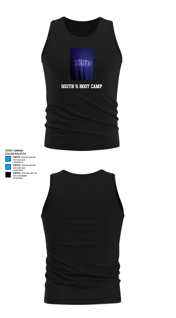 Tank Top, South’s Boot Camp, , Teamtime, Team time, sublimation, custom sports apparel, team uniforms, spirit wear, spiritwear, sports uniforms, custom shirts, team store, custom team store, fundraiser sports, apparel fundraiser