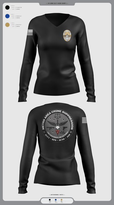 SPECIAL OPERATIONS UNIT 51763546 Women's Long Sleeve V-neck Shirt - 1