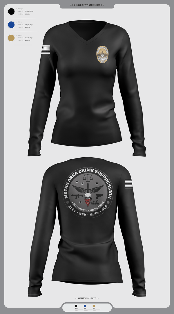 Womens Long Sleeve Vneck Shirt, SPECIAL OPERATIONS UNIT, Police, Teamtime, Team time, sublimation, custom sports apparel, team uniforms, spirit wear, spiritwear, sports uniforms, custom shirts, team store, custom team store, fundraiser sports, apparel fundraiser