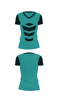 Pioneer Valley High School Track and Field 34935397 Women's Short Sleeve V-neck Shirt - 39