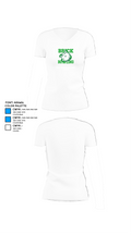 Brick Township High School Bowling 91712192 Women's Short Sleeve V-neck Shirt - 18