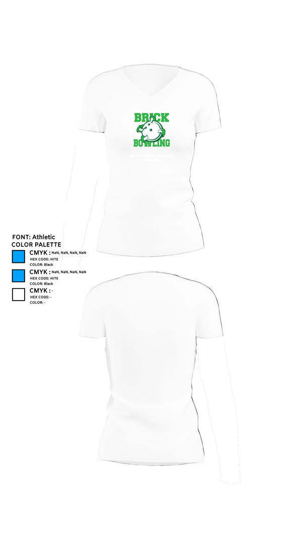 Womens Short Sleeve Vneck Shirt, Brick Township High School Bowling, Bowling, Teamtime, Team time, sublimation, custom sports apparel, team uniforms, spirit wear, spiritwear, sports uniforms, custom shirts, team store, custom team store, fundraiser sports, apparel fundraiser