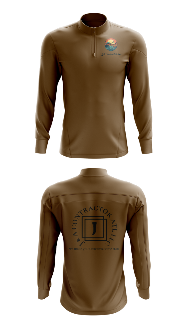 Quarter Zip Jacket, J & A CONTRACTOR ATL LLC, , Teamtime, Team time, sublimation, custom sports apparel, team uniforms, spirit wear, spiritwear, sports uniforms, custom shirts, team store, custom team store, fundraiser sports, apparel fundraiser