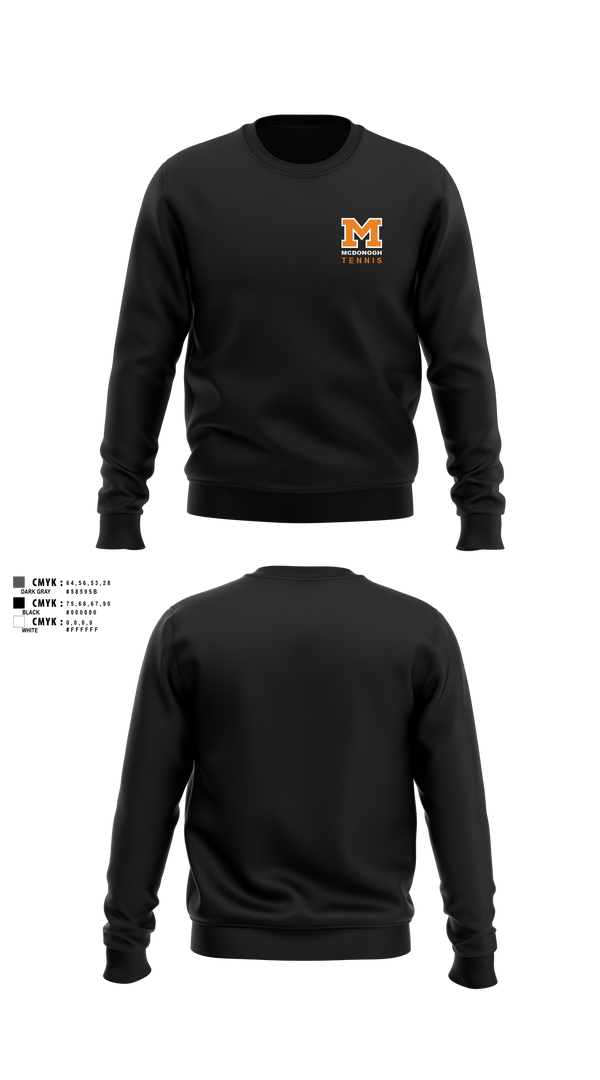 Crew Neck Sweatshirt, Girls Tennis McDonogh School, Tennis, Teamtime, Team time, sublimation, custom sports apparel, team uniforms, spirit wear, spiritwear, sports uniforms, custom shirts, team store, custom team store, fundraiser sports, apparel fundraiser