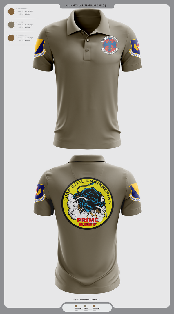 Short Sleeve Performance Polo, 786th CES, Air Force, Teamtime, Team time, sublimation, custom sports apparel, team uniforms, spirit wear, spiritwear, sports uniforms, custom shirts, team store, custom team store, fundraiser sports, apparel fundraiser