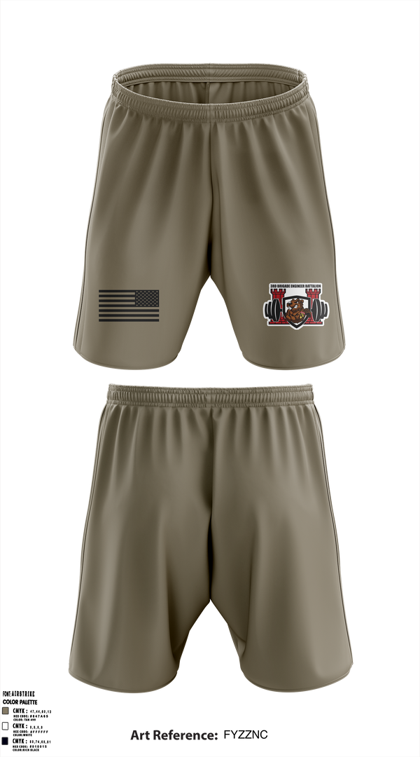 Athletic Shorts With Pockets, 3rd brigade engineer battalion, Army, Teamtime, Team time, sublimation, custom sports apparel, team uniforms, spirit wear, spiritwear, sports uniforms, custom shirts, team store, custom team store, fundraiser sports, apparel fundraiser