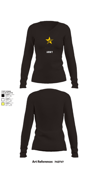 Women's Long Sleeve Vneck Shirt, USAR RSO, Army, Teamtime, Team time, sublimation, custom sports apparel, team uniforms, spirit wear, spiritwear, sports uniforms, custom shirts, team store, custom team store, fundraiser sports, apparel fundraiser