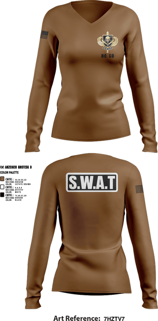 Womens Long Sleeve Vneck Shirt, Delta 4, Police, Teamtime, Team time, sublimation, custom sports apparel, team uniforms, spirit wear, spiritwear, sports uniforms, custom shirts, team store, custom team store, fundraiser sports, apparel fundraiser