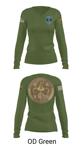 Women's Long Sleeve Vneck Shirt, 372 MOB, Army, Teamtime, Team time, sublimation, custom sports apparel, team uniforms, spirit wear, spiritwear, sports uniforms, custom shirts, team store, custom team store, fundraiser sports, apparel fundraiser