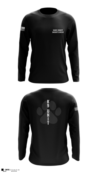Long Sleeve Performance Shirt, Vance County Sheriff's Office  K9 Unit, Police, Teamtime, Team time, sublimation, custom sports apparel, team uniforms, spirit wear, spiritwear, sports uniforms, custom shirts, team store, custom team store, fundraiser sports, apparel fundraiser