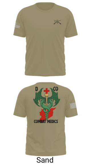 Old School Cotton Feel Shirt, D-co 1-114th, Army, Teamtime, Team time, sublimation, custom sports apparel, team uniforms, spirit wear, spiritwear, sports uniforms, custom shirts, team store, custom team store, fundraiser sports, apparel fundraiser