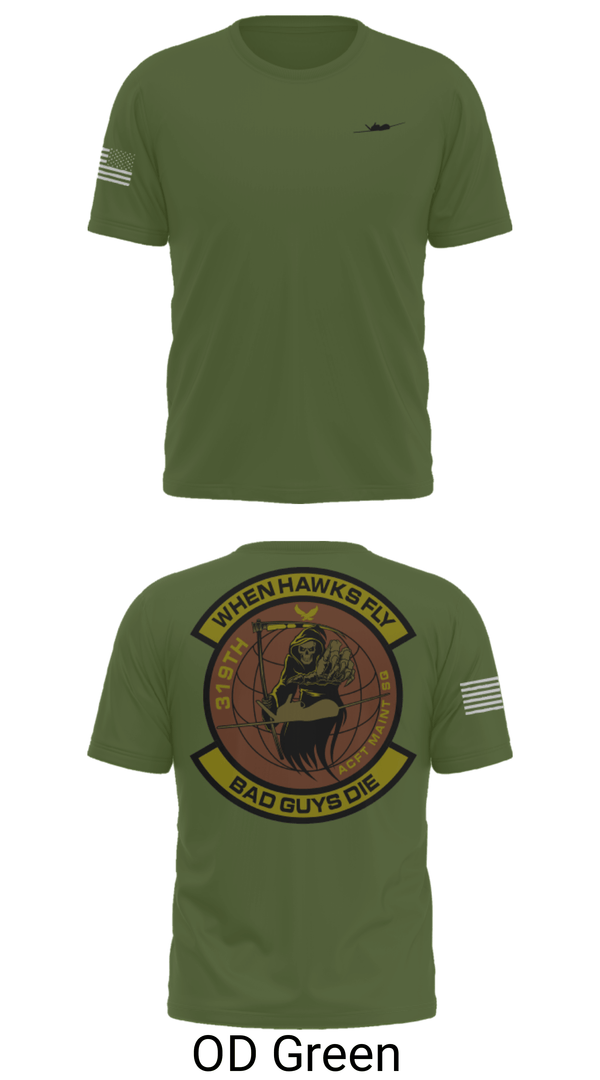 Old School Cotton Feel Shirt, 319th Maintenance Squadron, Air Force, Teamtime, Team time, sublimation, custom sports apparel, team uniforms, spirit wear, spiritwear, sports uniforms, custom shirts, team store, custom team store, fundraiser sports, apparel fundraiser