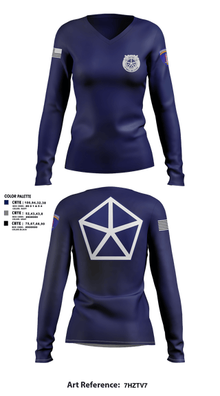 Womens Long Sleeve Vneck Shirt 1, 2nd PLT, B TRP, 3-71 CAVV Corps, , Teamtime, Team time, sublimation, custom sports apparel, team uniforms, spirit wear, spiritwear, sports uniforms, custom shirts, team store, custom team store, fundraiser sports, apparel fundraiser