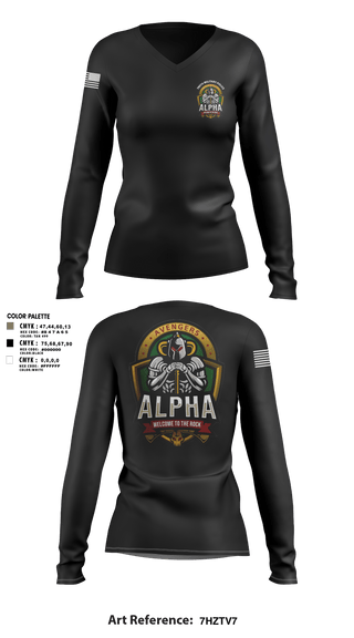 Womens Long Sleeve Vneck Shirt 1, 795th military police, Army, Teamtime, Team time, sublimation, custom sports apparel, team uniforms, spirit wear, spiritwear, sports uniforms, custom shirts, team store, custom team store, fundraiser sports, apparel fundraiser