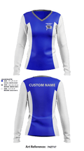 Wheatland youth football and cheer 53677637 Women's Long Sleeve V-neck Shirt - 9