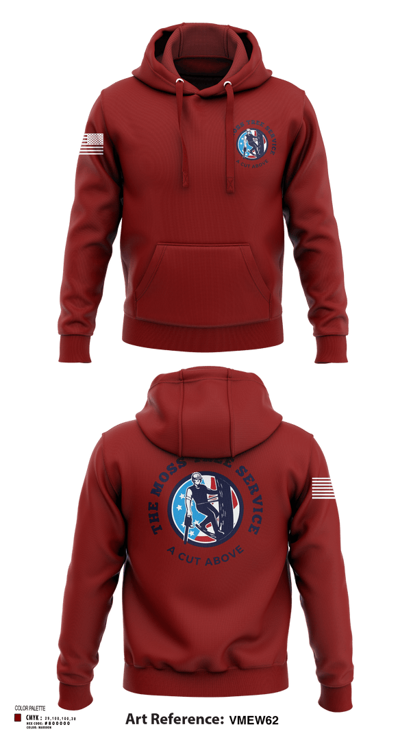 Hoodie, The Moss Tree Service, , Teamtime, Team time, sublimation, custom sports apparel, team uniforms, spirit wear, spiritwear, sports uniforms, custom shirts, team store, custom team store, fundraiser sports, apparel fundraiser
