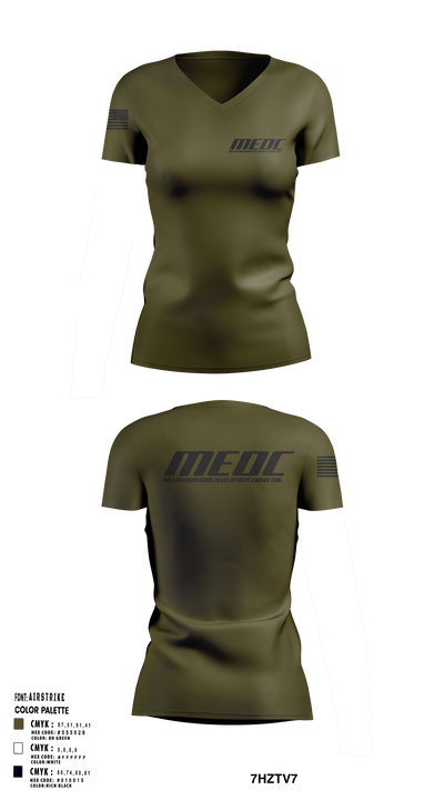 MEDC 18675105 Women's Short Sleeve V-neck Shirt - 105 (1)