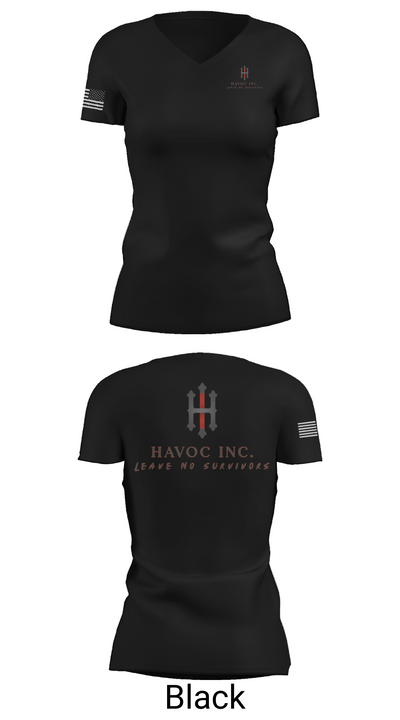 HAVOC INC 6408447 Women's Short Sleeve V-neck Shirt - 38