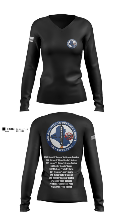 undefined Women's Long Sleeve V-neck Shirt - 3
