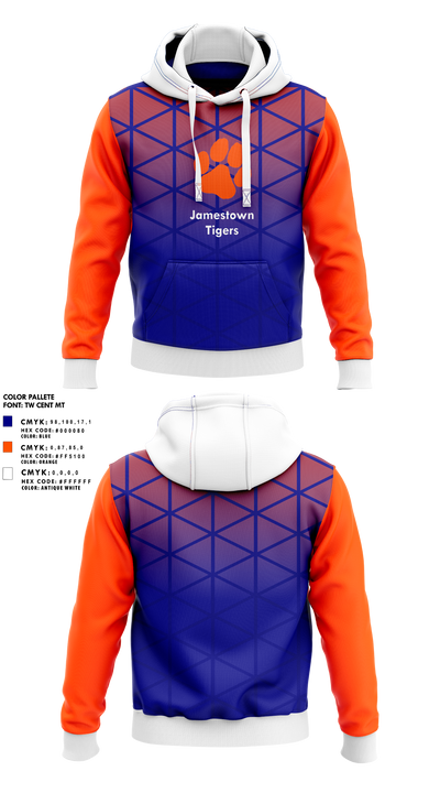 Jamestown Middle School Basketball 76083601 Hoodie - 10