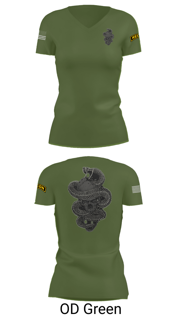 Womens Short Sleeve Vneck Shirt, HHC 1-8IN SCT, Army, Teamtime, Team time, sublimation, custom sports apparel, team uniforms, spirit wear, spiritwear, sports uniforms, custom shirts, team store, custom team store, fundraiser sports, apparel fundraiser